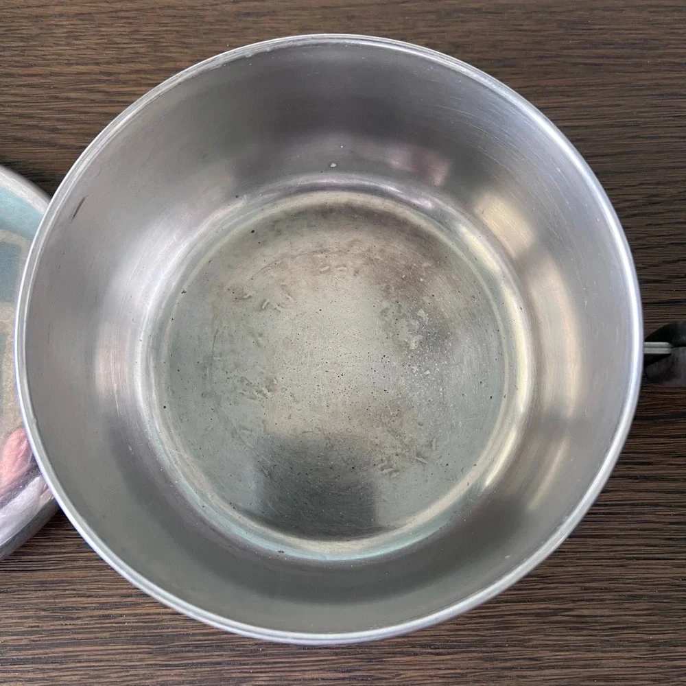Revere Ware‎ 1 Quart Saucepan with Lid Copper Bottom Stainless Steel Vintage Pot